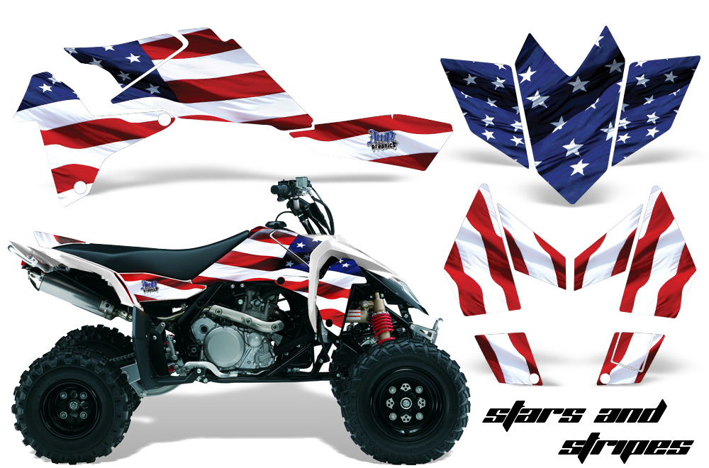 Suzuki LTR450 Graphics Kit DStars Stripes